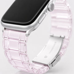 xstrape Pink Transparent Stainless Steel Apple Watch Band with Butterfly Clasp