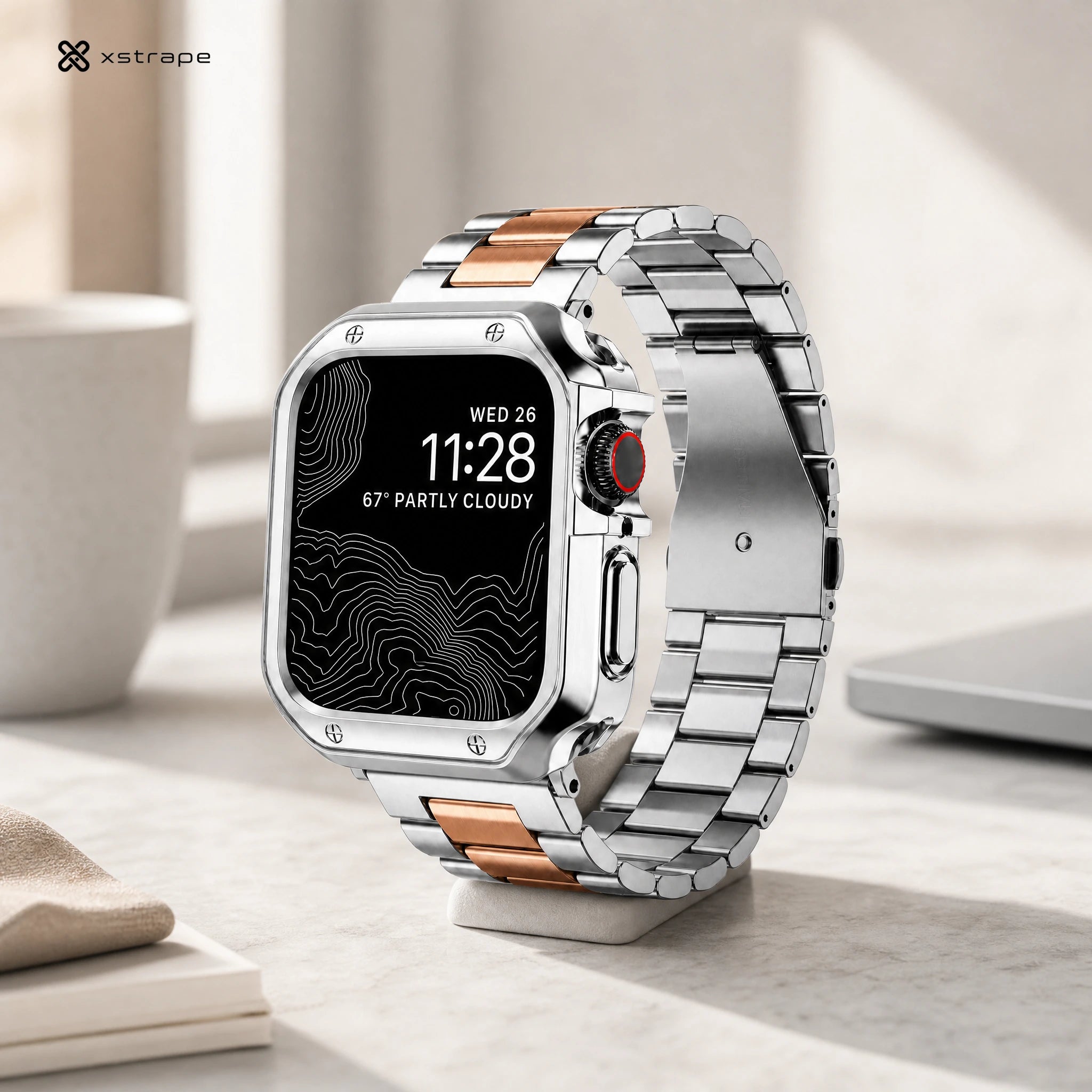 Xstrape Luxury Smartwatch with Stainless Steel Bracelet