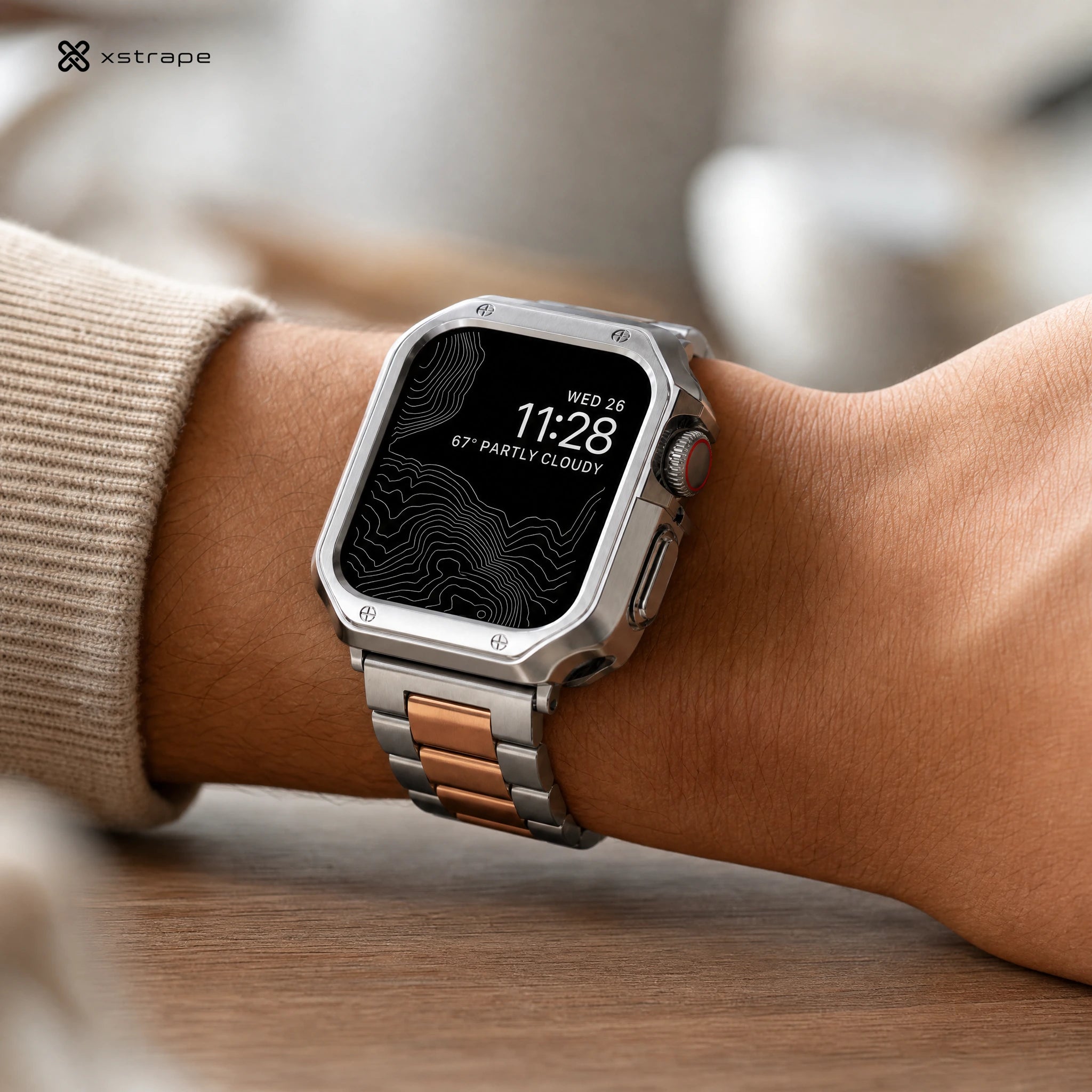 Xstrape Luxury Smartwatch with Stainless Steel Bracelet