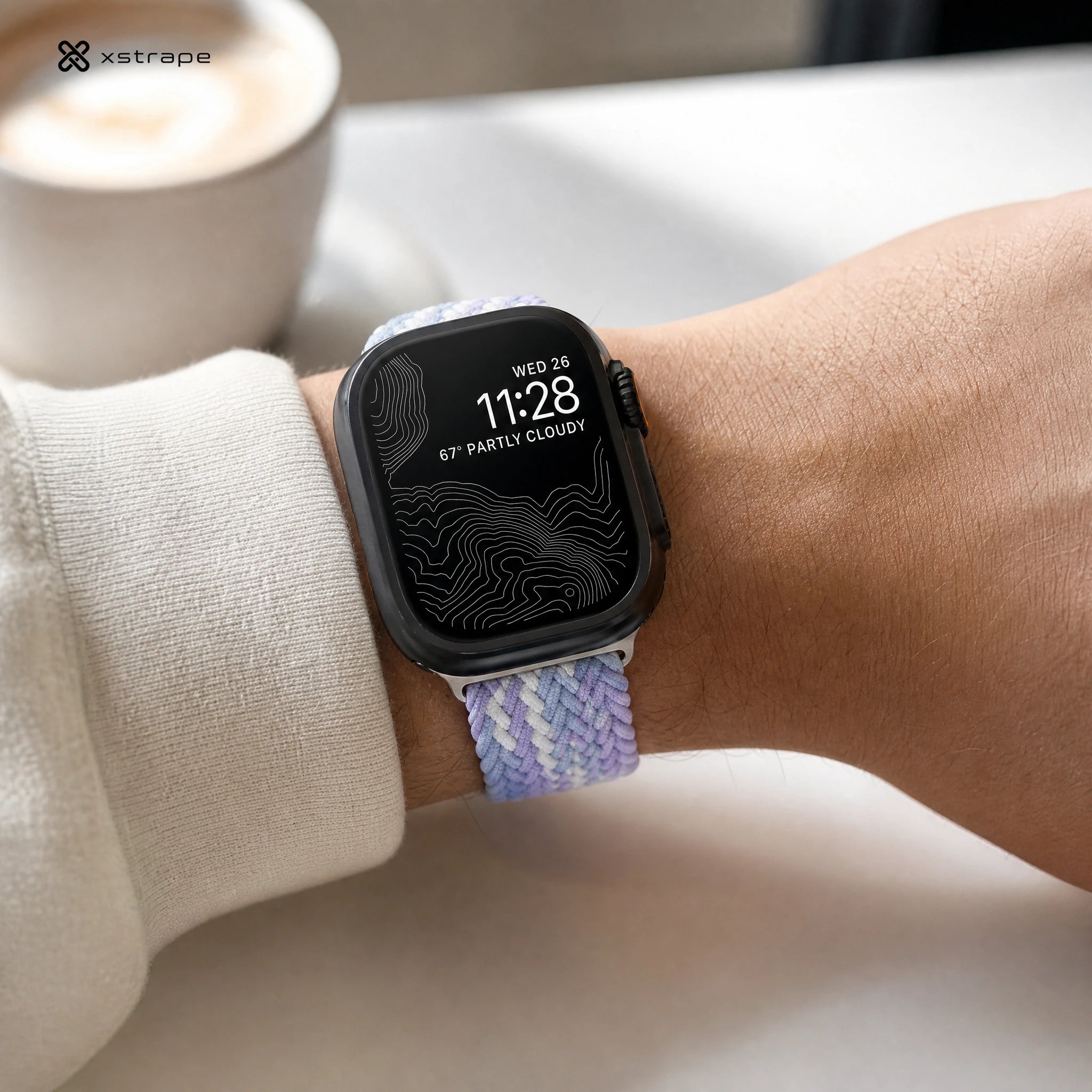 xstrape Pastel Braided Solo Loop Apple Watch Band - Soft Stretch Nylon Strap