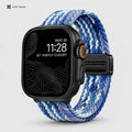xstrape Blue Camo Braided Stretch Apple Watch Band - Comfortable Nylon Loop Strap
