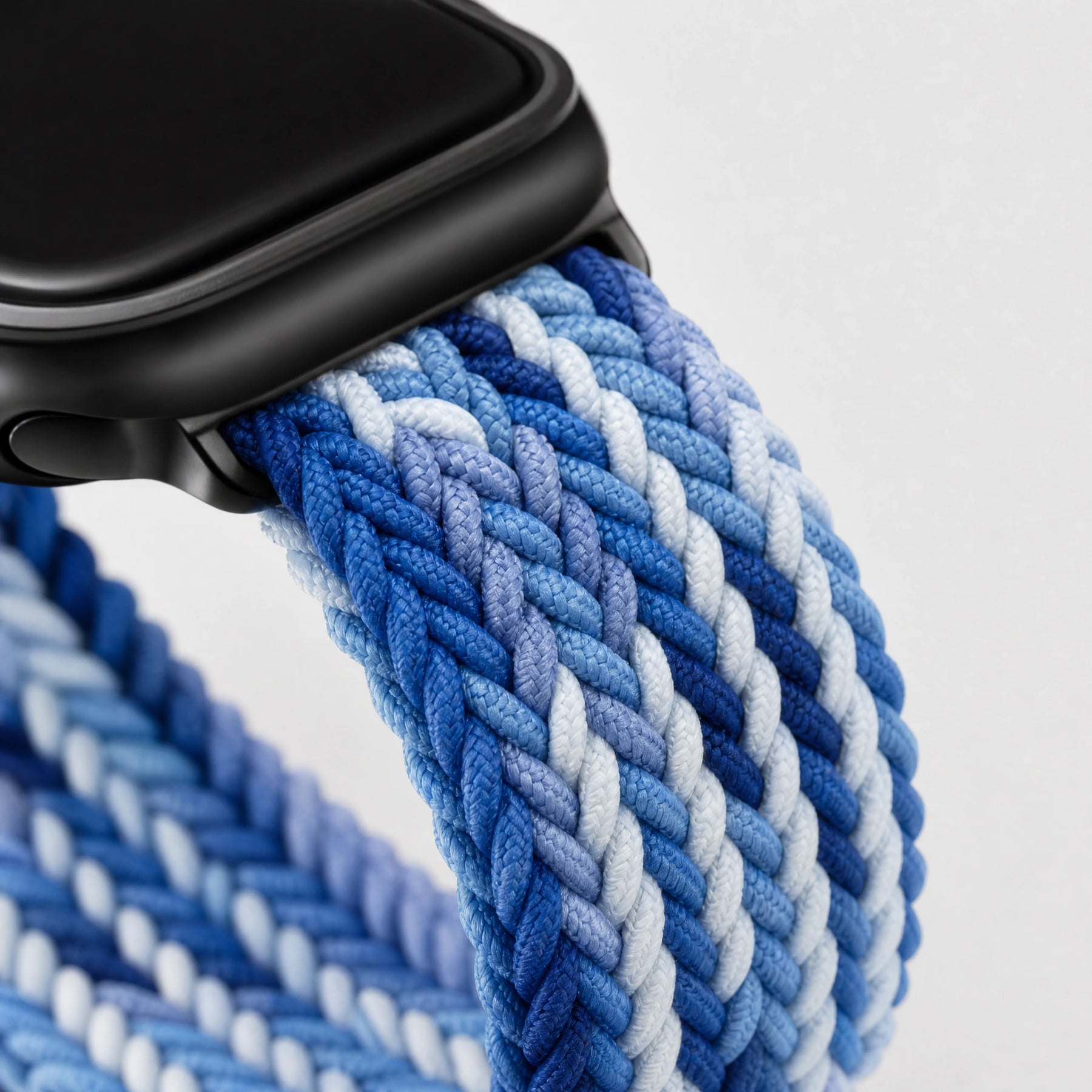 xstrape Blue Camo Braided Stretch Apple Watch Band - Comfortable Nylon Loop Strap