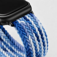 xstrape Blue Camo Braided Stretch Apple Watch Band - Comfortable Nylon Loop Strap