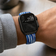 xstrape Blue Camo Braided Stretch Apple Watch Band - Comfortable Nylon Loop Strap