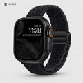 xstrape Black Braided Nylon Smartwatch Band with Rugged Sport Loop
