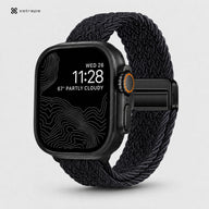 xstrape Black Braided Nylon Smartwatch Band with Rugged Sport Loop