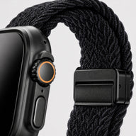 xstrape Black Braided Nylon Smartwatch Band with Rugged Sport Loop