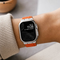 Xstrape Stylish Smartwatch with Orange Leather Strap