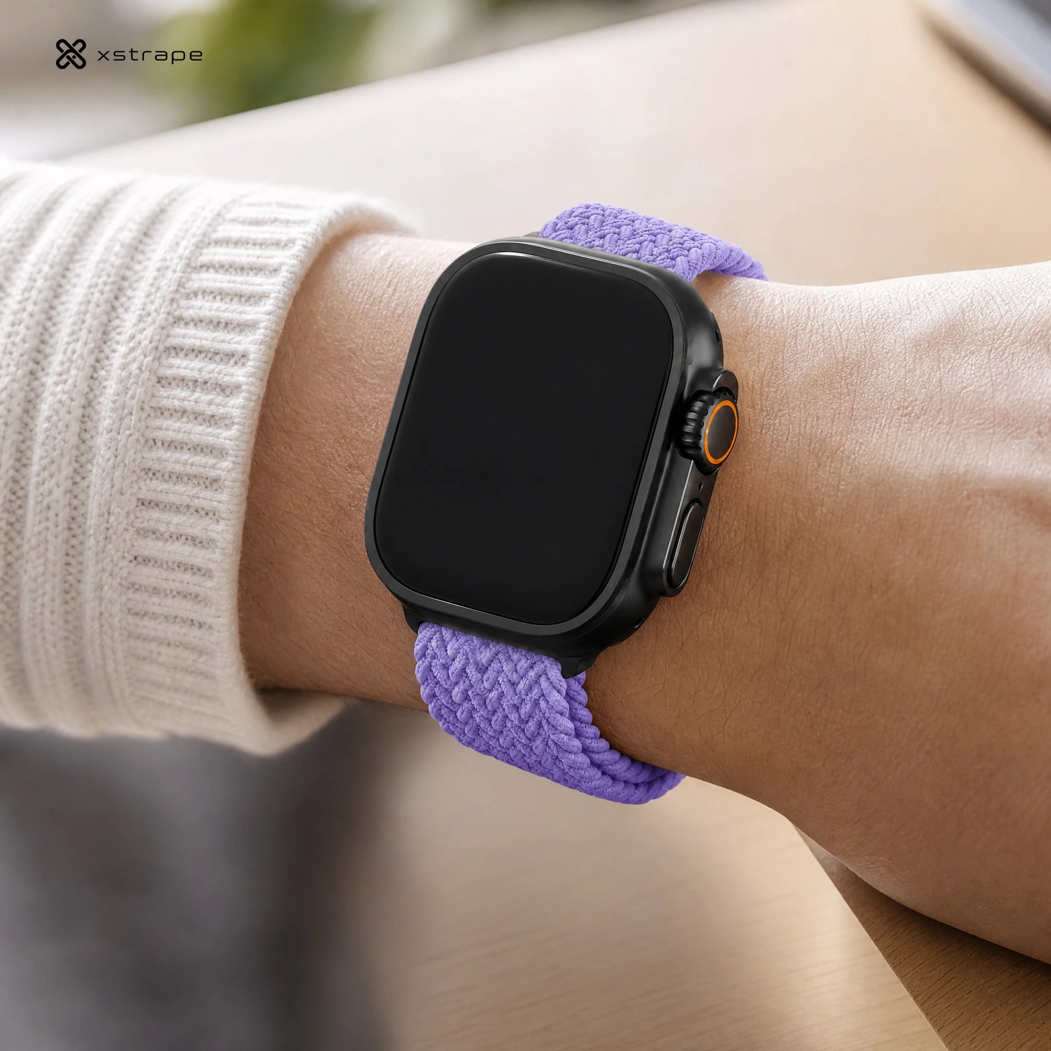 Xstrape Stylish Smartwatch with Purple Braided Strap