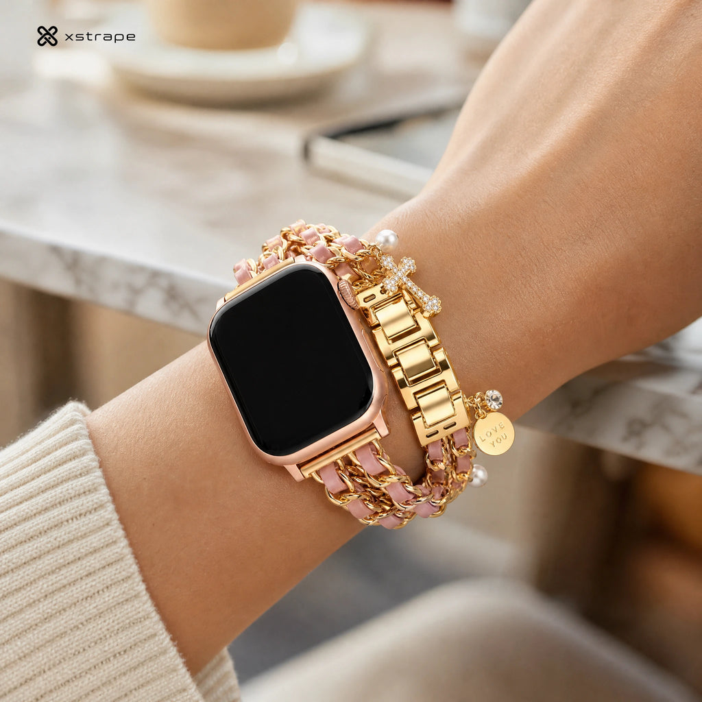 Xstrape Elegant Smartwatch Bracelet - Rose Gold & Gold