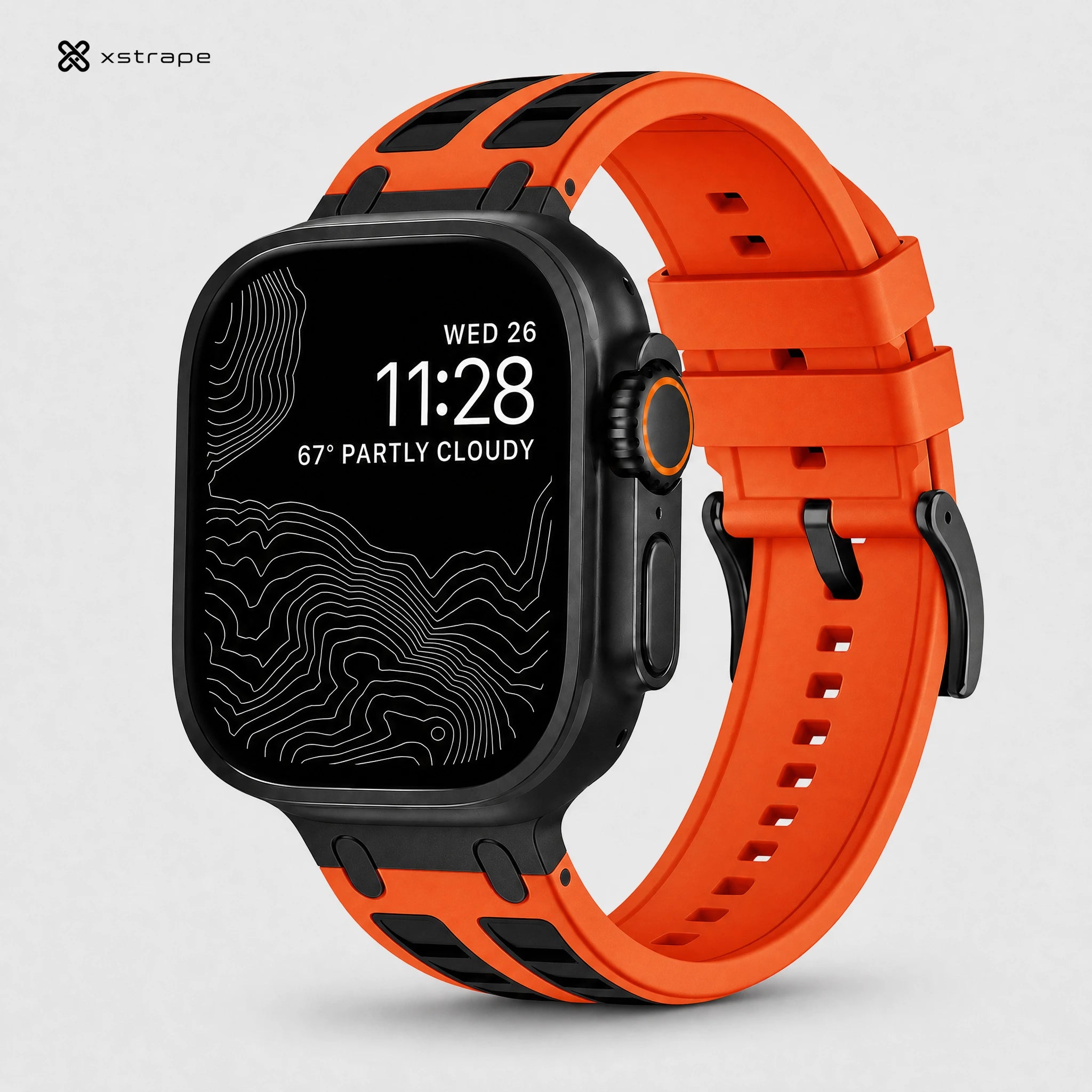 Xstrape Smartwatch with Stylish Orange Strap