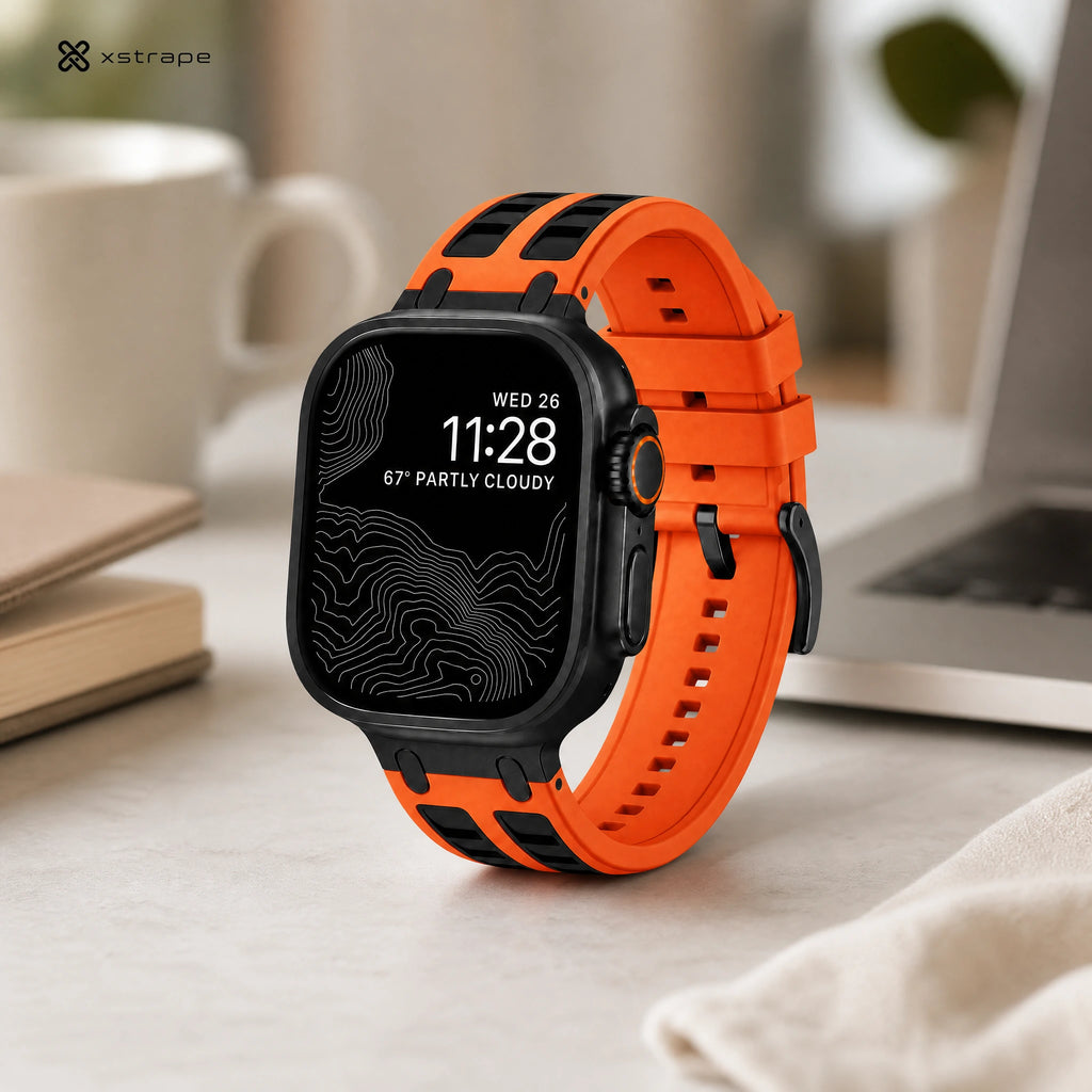 Xstrape Smartwatch with Stylish Orange Strap