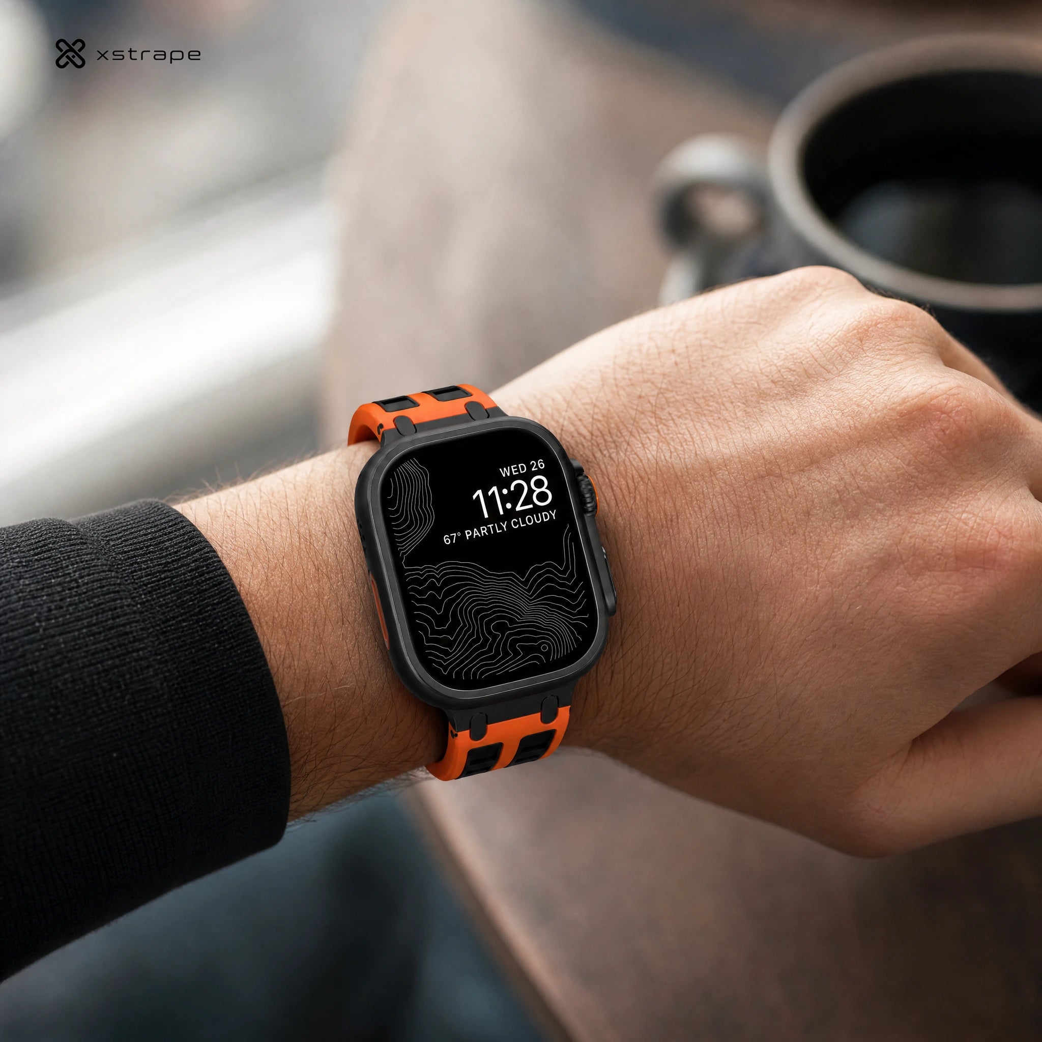 Xstrape Smartwatch with Stylish Orange Strap