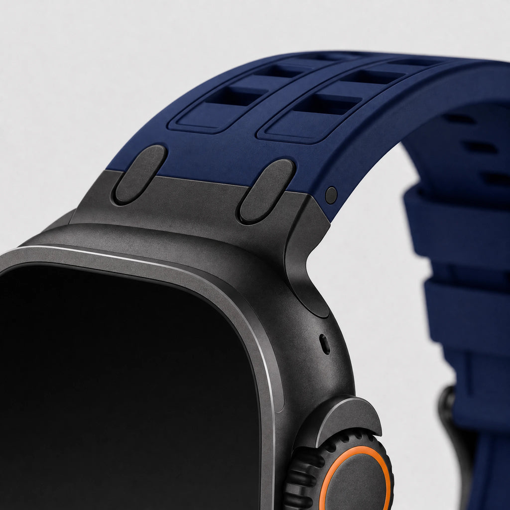 xstrape Navy Blue Rugged Silicone Sport Band for Apple Watch Ultra