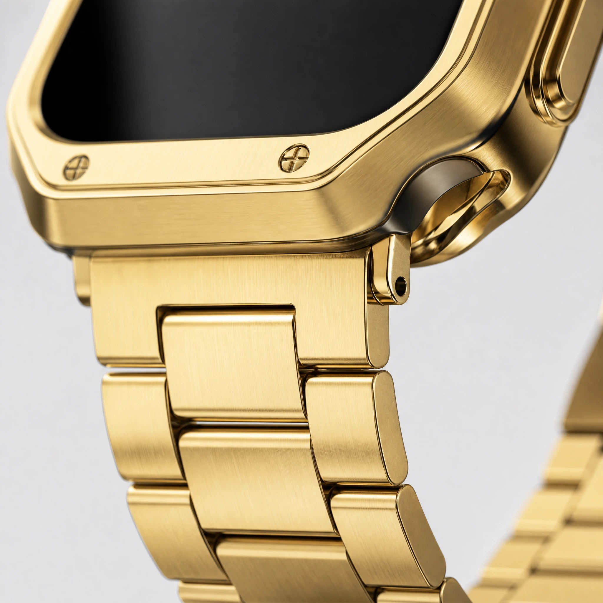 xstrape Gold Stainless Steel Apple Watch Ultra Case Band - Luxury Metal Bracelet Strap