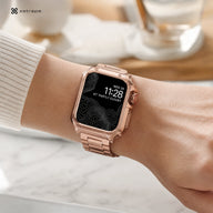 Xstrape Rose Gold Smartwatch with Stylish Stainless Steel Band