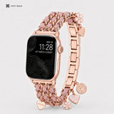 xstrape Rose Gold Pink Charm Bracelet Apple Watch Band for Women
