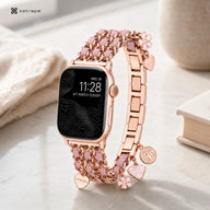 xstrape Rose Gold Pink Charm Bracelet Apple Watch Band for Women