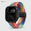 xstrape Rainbow Braided Elastic Apple Watch Band - Stretch Nylon Solo Loop Strap