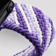 xstrape Purple Braided Solo Loop Apple Watch Band - Stretch Nylon Strap for Apple Watch Ultra, Series 9, 8, 7, SE