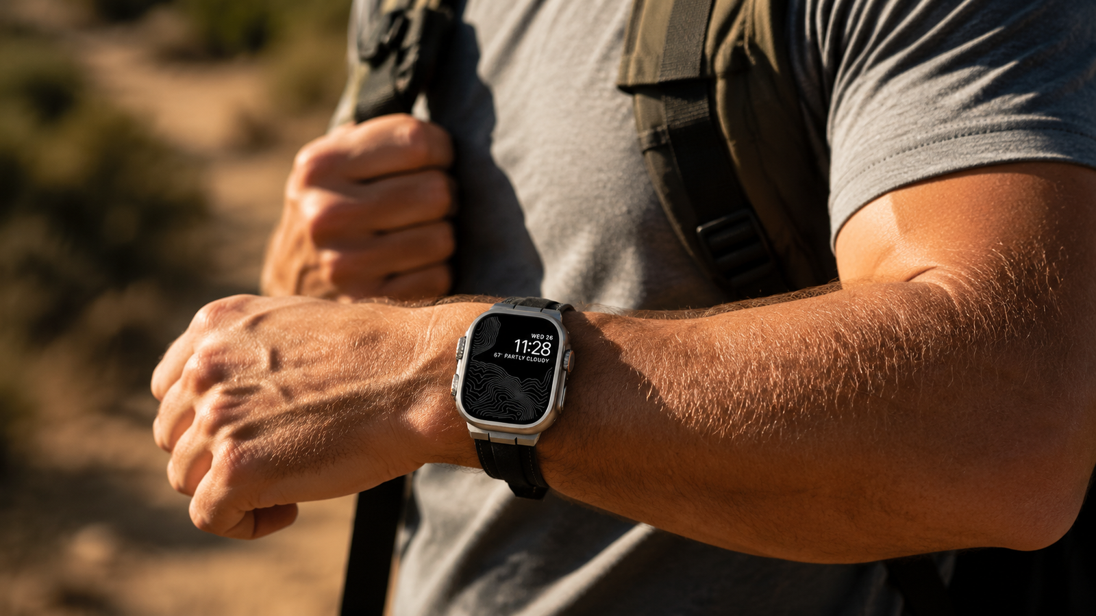 Braided Solo Loop Apple Watch Band - Black Gray White Stretch Nylon Strap