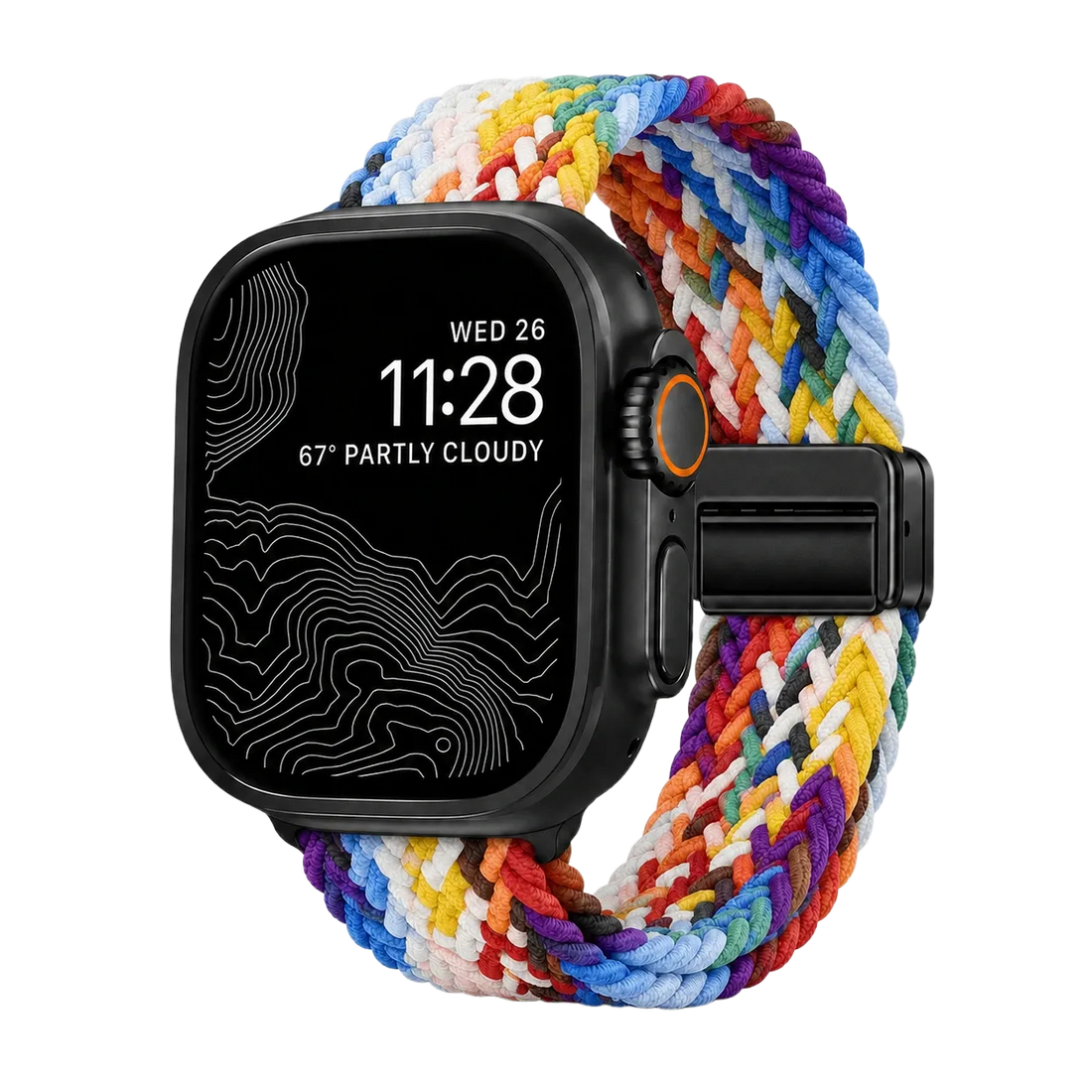Rugged watch band detail