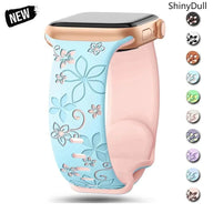 Engraved Silicone Smart Watch Band - Stylish Women’s Multi-Size Sports Wristband, Wearable Accessory (38-49mm, Compatible with Series & Ultra Models) (main image)