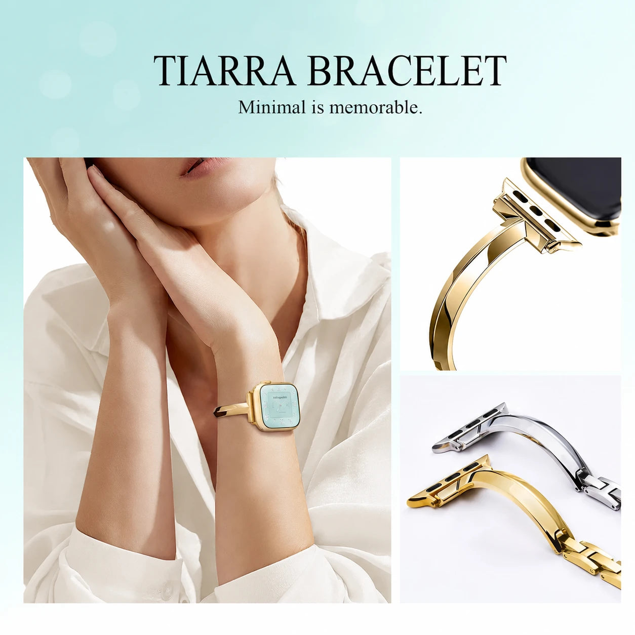 Tiara Slim 316L Stainless Steel Bracelet Band for Apple Watch