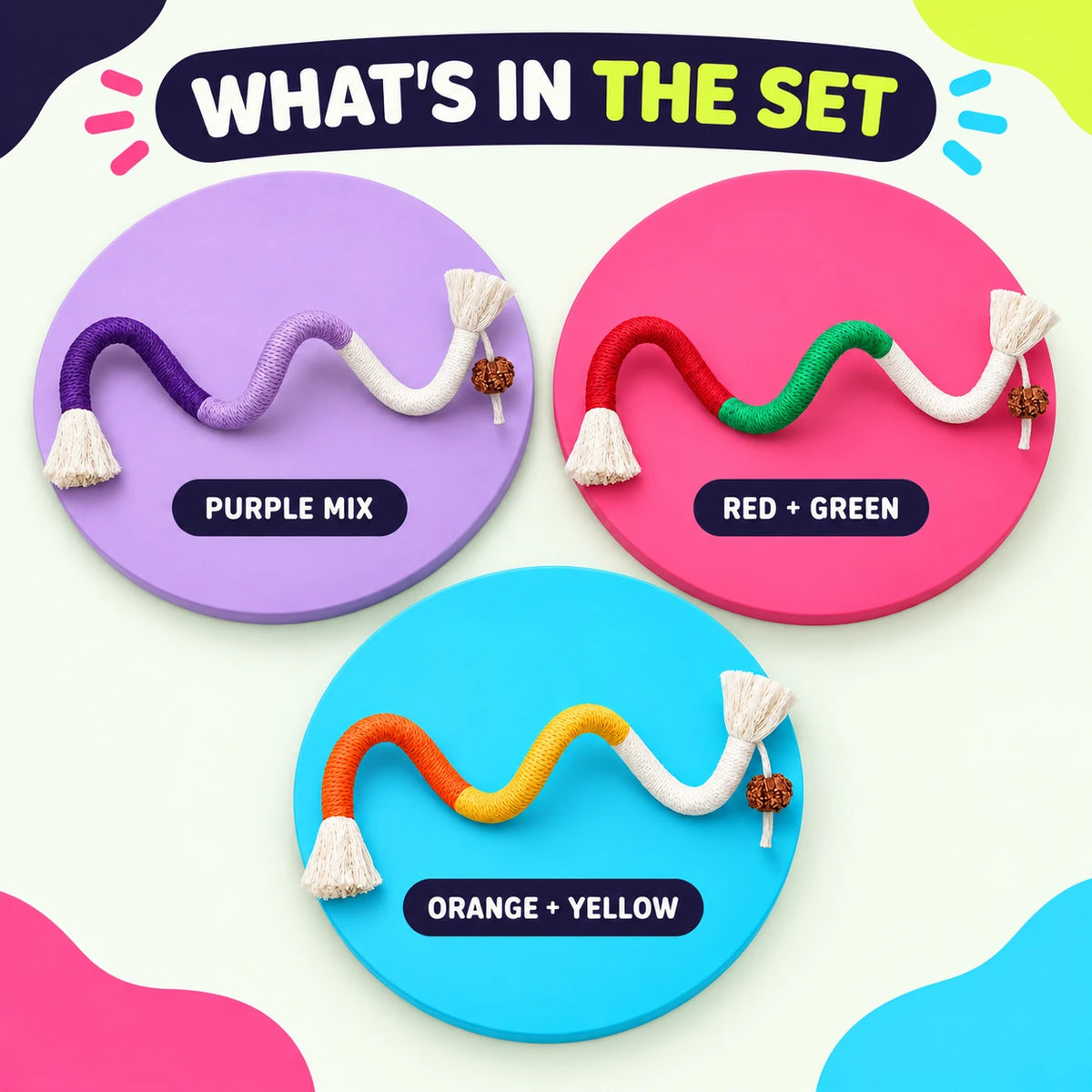 Three-pack cat rope set