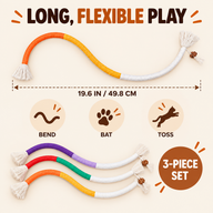 19.6-inch cotton cat rope dimensions and three-piece set