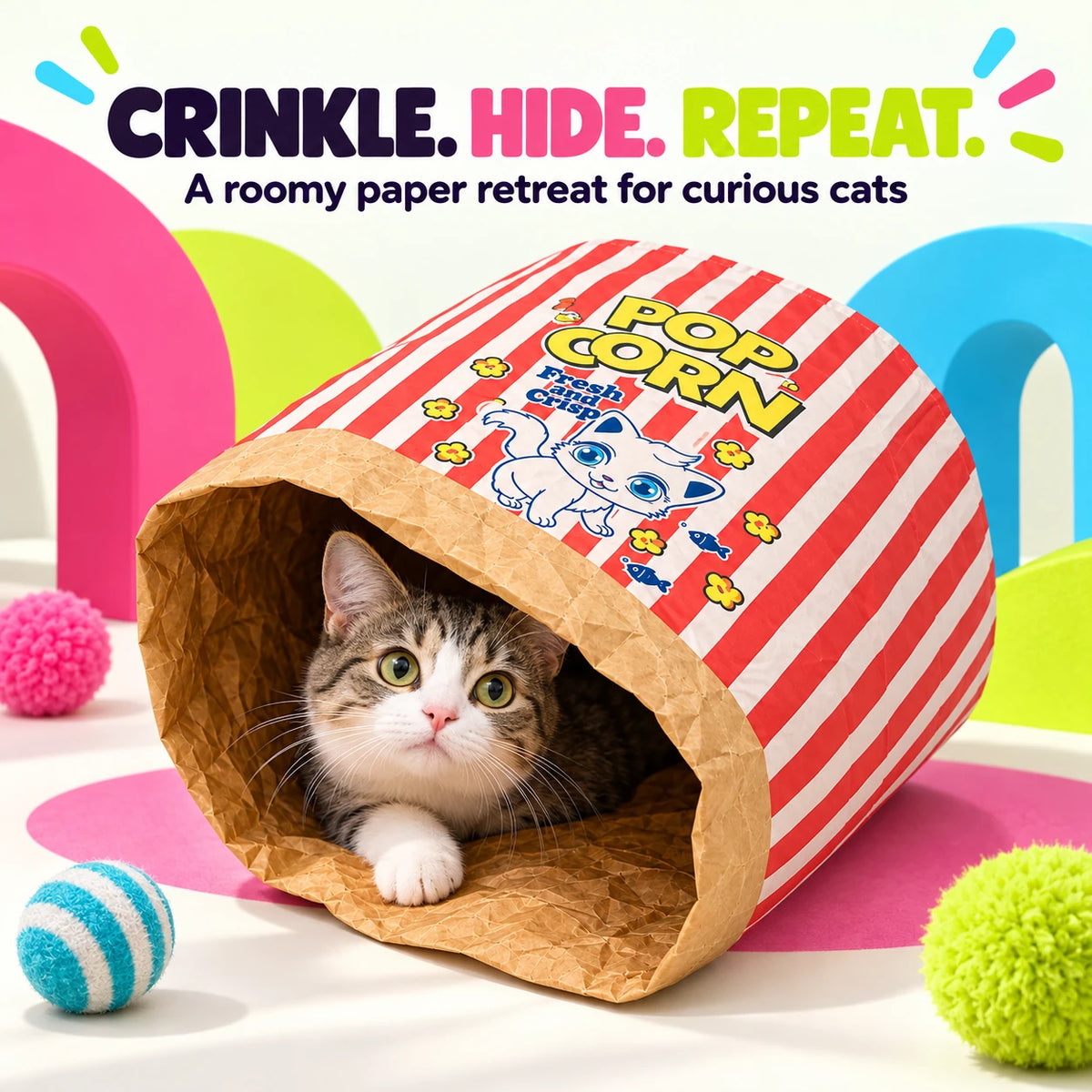 Crinkle cat hideout bag hero image