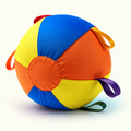 Rainbow Loop multicolor inflatable dog herding ball with multiple grab handles