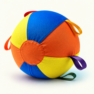 Rainbow Loop multicolor inflatable dog herding ball with multiple grab handles