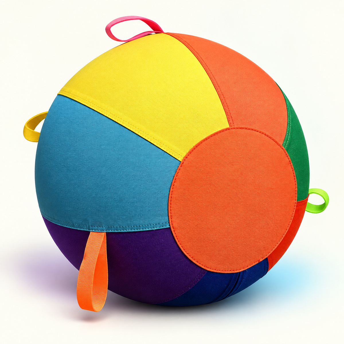 Rainbow Bright multicolor inflatable herding ball for outdoor dog play