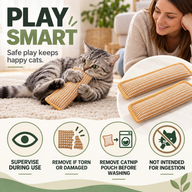 Supervised play and sisal cat toy safety guidance