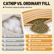 Catnip filling compared with ordinary PP fiber filling